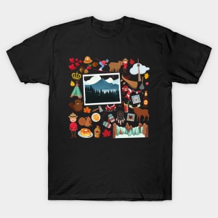 Canada Travel Icons T-Shirt